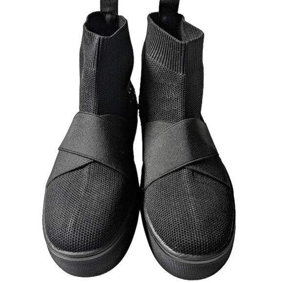 Ecko Red Rhino Beyley Black Slip On Logo Black Knit Sneaker Bootie Size 7.5 NWOB - Picture 1 of 10